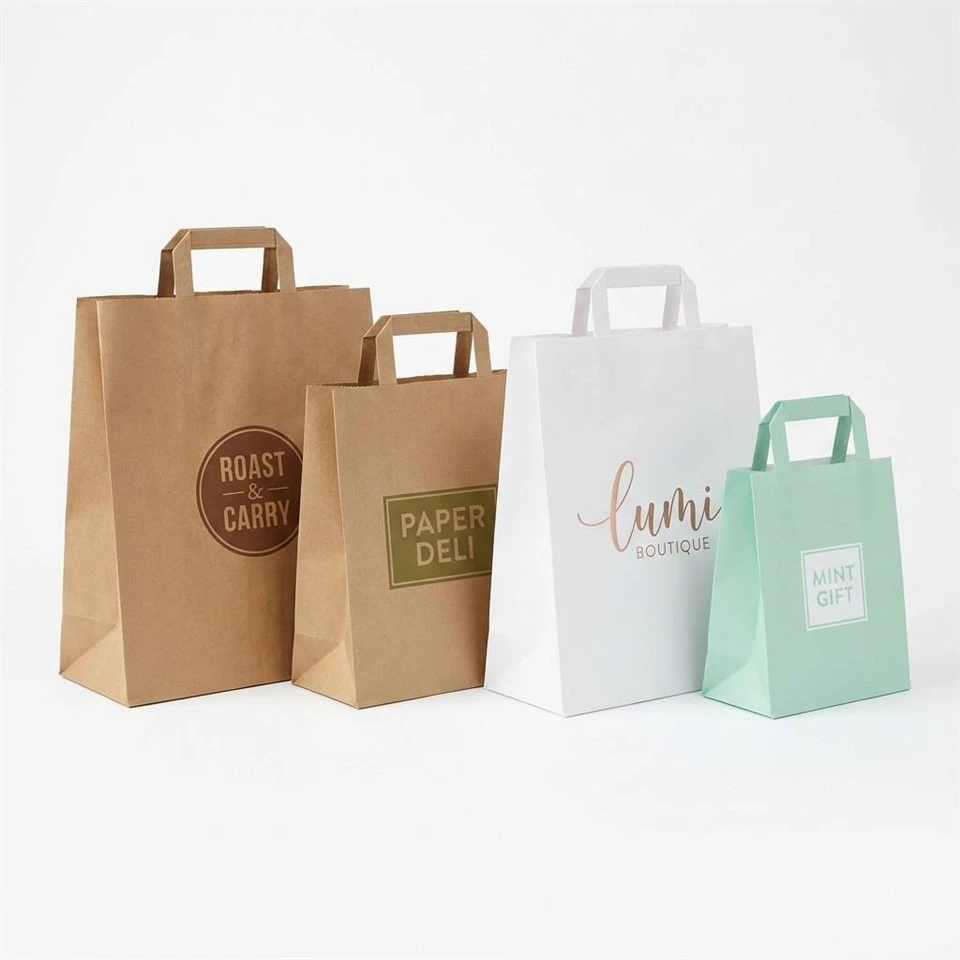 Flat Paper Handle Bag factory Flat Paper Handle Bag factory